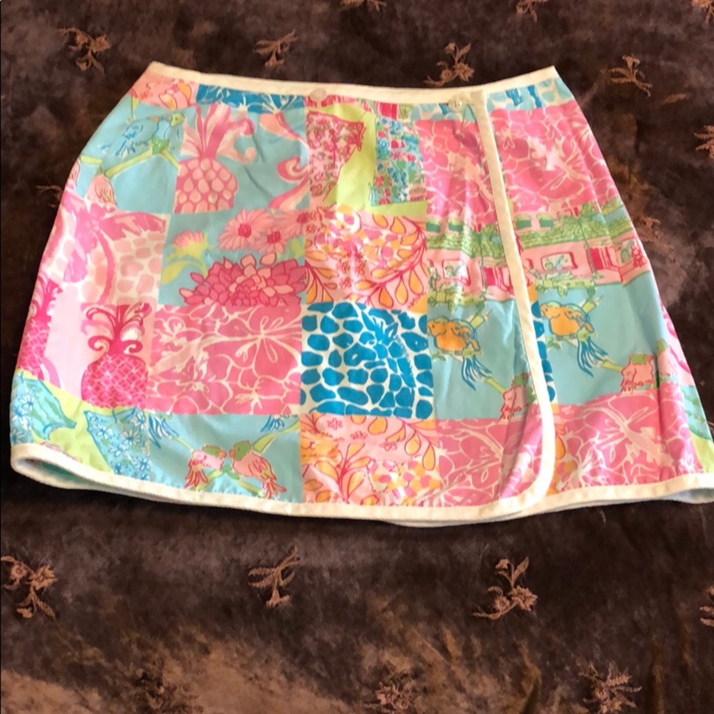 Lilly Pulitzer sz 4 wrap skirt- double sided